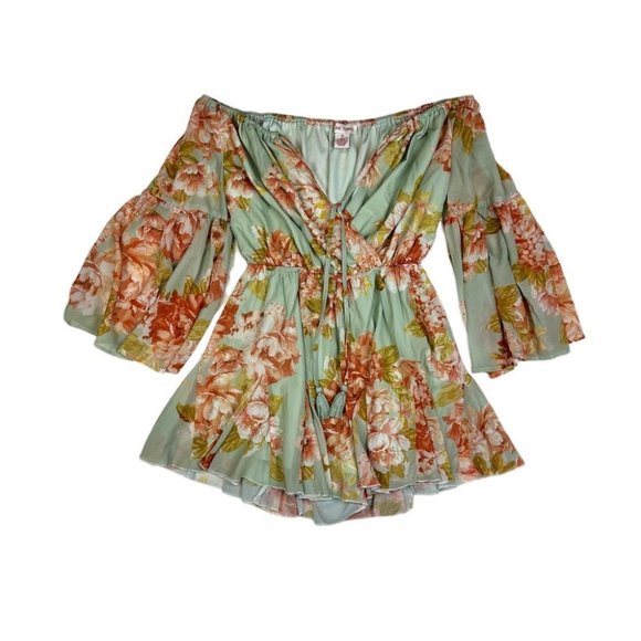 Floral Off-Shoulder Jumpsuit - Picture 2 of 6